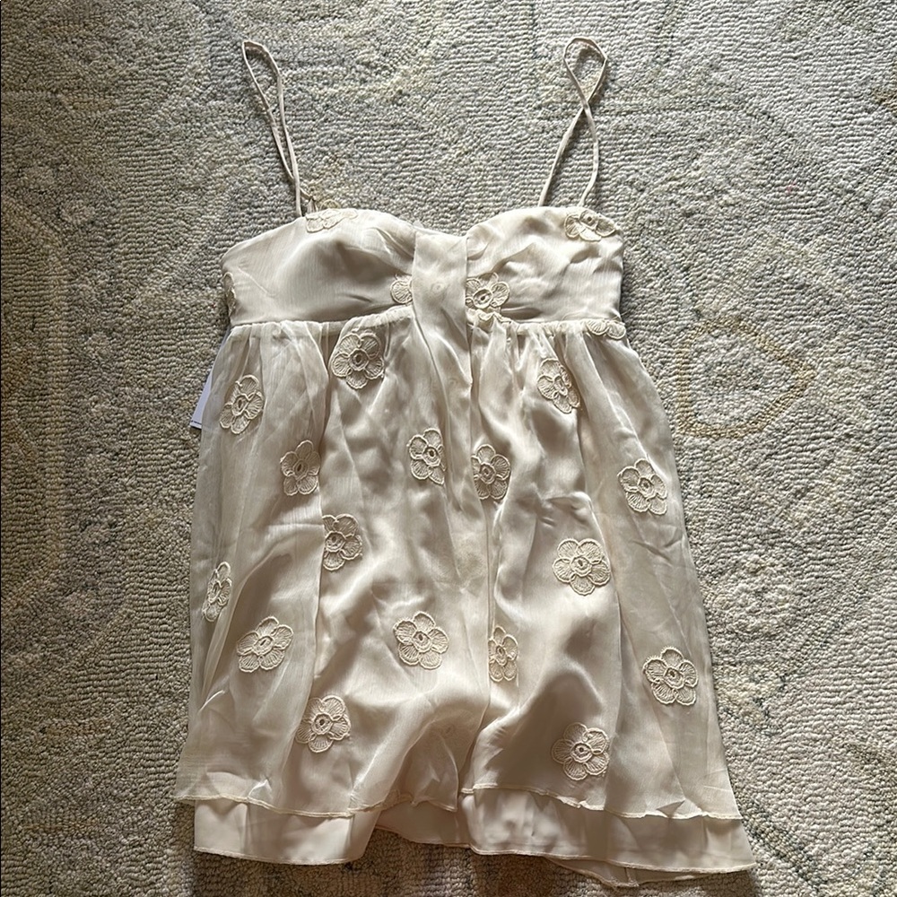 Princess Polly Sparkle Fly Mini Dress Cream